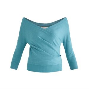 Paisie UK Chelsea Wrap Top In Teal